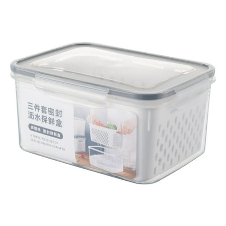 

Wmkox8yii Fruit Vegetable Storage Containers For Fridge Draining Fresh Containers 3 In 1 Produce Storage Containers Large Organizer Bins With Lid & Colander