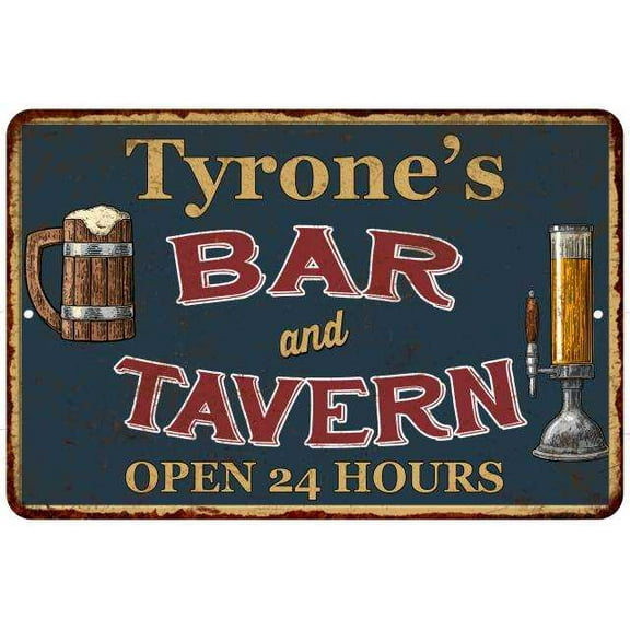Tyrone's Green Bar & Tavern Rustic Sign Decor 8x12 108120047514