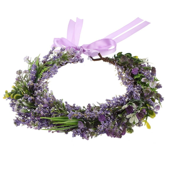 UEETEK Floral Hair Accessory Bridal Wreath Elegant Style for Parties 1PC