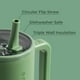 thumbnail image 3 of HydroJug Traveler – Vaso moderno de 40 oz con asa y pajita simple – Soporte para taza de coche, botella de agua resistente a fugas, reutilizable con aislamiento de acero inoxidable y base de goma – Re, 3 of 5