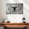 thumbnail image 2 of Elephant Stock Texas Coast Typography Wall Art - Horizontal Multi Panel Canvas - Living Room Wall Decor - Decor Elements Multi Panel - Gray And Black Decor - 23" x 14", 2 of 4
