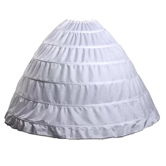 SharkTRUE Skirt Bawah Crinoline, Putih, Gelung, Gaya Vintaj, Skirt Panjang, Selipar Petticoat, Untuk Gaun Bola, Helai,