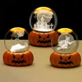 thumbnail image 4 of Halloween Decor - Party Headband - Halloween Pumpkin Crystal Ball - Halloween Lamp 3D Engraved Pumpkin Base Night Light Decor with /Witch/Cemetery Scene for Halloween Home & Desktop Decoration, 4 of 4