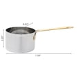 thumbnail image 3 of IH Casa Decor Mini Sauce En Acier Inoxydable Avec Poignée En Laiton 200 Ml - Ensemble De 2, 3 of 5
