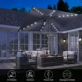 thumbnail image 2 of MONDAWE Rectangular Market Umbrella with Lights 10 x 6.5 FT Outdoor Solar LED Patio Umbrella Tilt and Crank Aluminum Commercial Table Umbrella for Pool Backyard Balcony, 2 of 7
