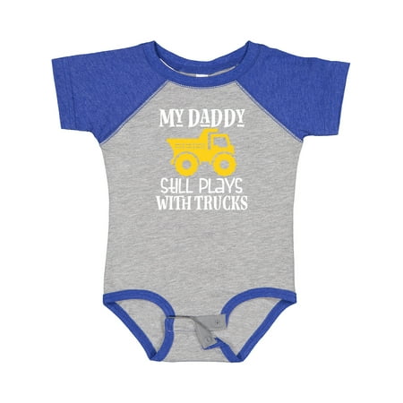 

Inktastic Construction My Daddy Still Plays with Trucks Gift Baby Boy or Baby Girl Bodysuit