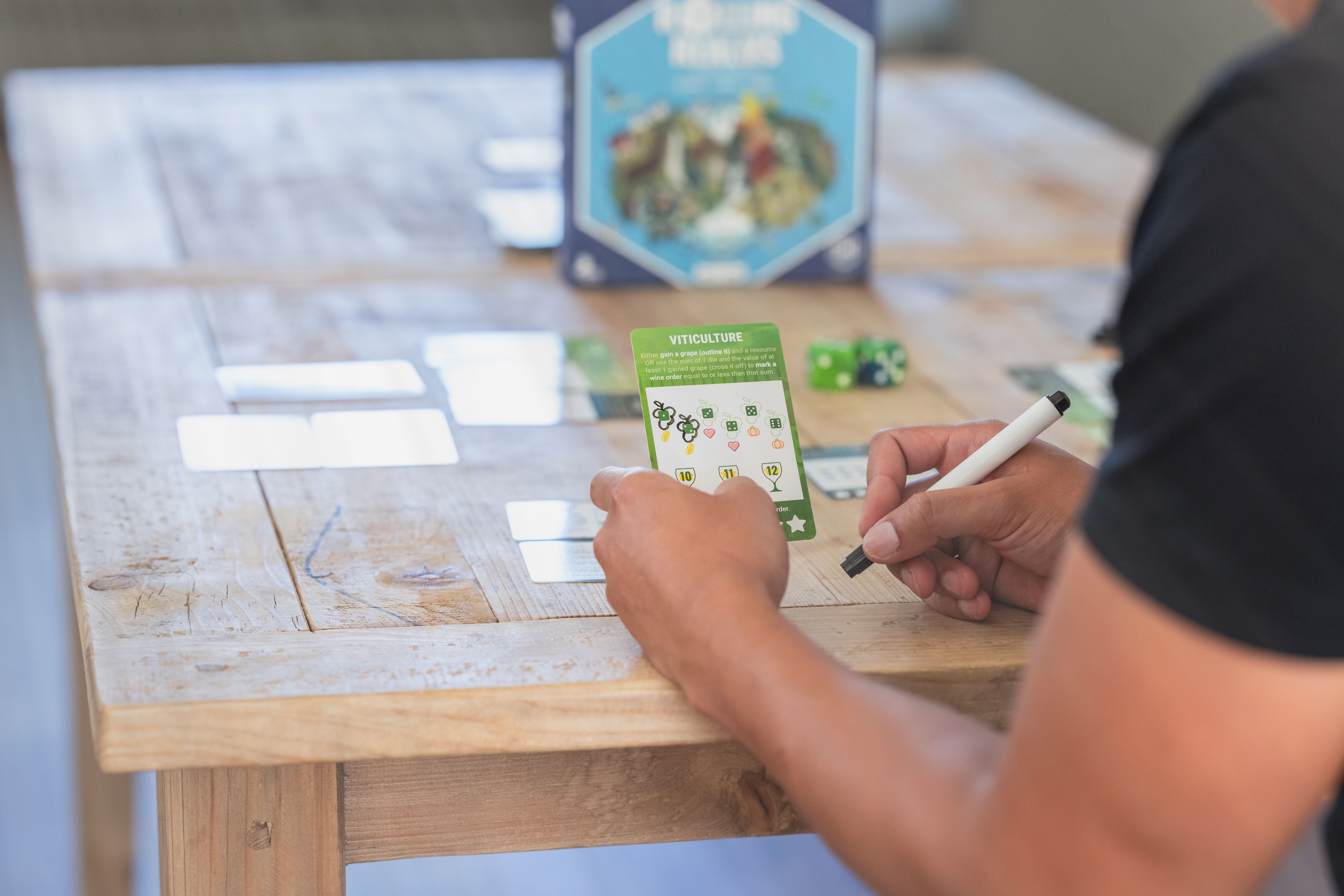 Rolling Realms by Jamey Stegmaier - A Roll-and-Write Strategy Board Game from Stonemaier Games