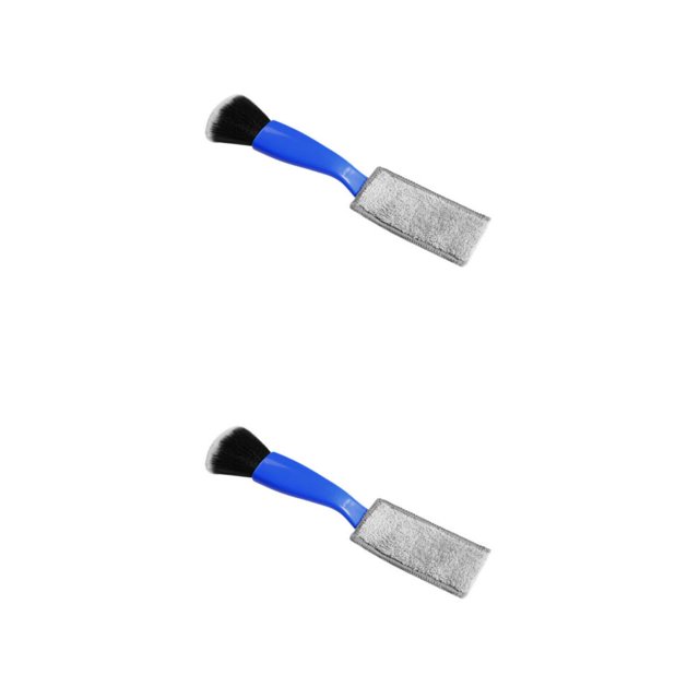 Kenally Cepillo de limpieza para coche, salida de aire, plumero de ventilación, limpieza Interior, Mini eliminación de polvo, Kit de Azul 2piezas