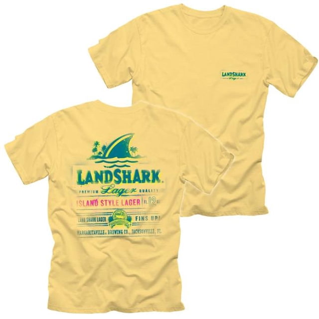 Landshark 807266-M Landshark Lager Spray Label Front & Back Print T-Shirt - Medium