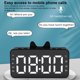 thumbnail image 3 of Q9 Bluetooth Reloj Bocina digital Espejo Reloj despertador Pantalla LED Radio FM Soporte 32GB Tarje Abanopi Blanco, 3 of 7