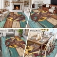thumbnail image 5 of Large Area Rugs for Living Room Bedroom, Country Star Vintage 5'x8' Rug Carpet Runner Indoor Outdoor, Sunflower Farmhouse Teal Brown Western Berry Non Slip Floor Mats Rug for Kitchen, Bathroom, 5 of 8