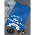 thumbnail image 3 of I May Live In US But I Was Made In Ireland Graphic Women Blue T-Shirt, Female Medium, 3 of 4
