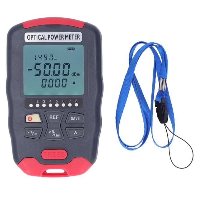 20KM Fiber Optic Power Meter Red Light VFL Visual Fault Locator Net Cable Tester LED Light Optical Meter ‑50 ‑ +26dBm Power Measuring Range
