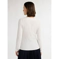 thumbnail image 5 of Free Assembly Women’s and Women's Plus Boatneck Top with Long Sleeves, Sizes XS-4X, 5 of 5