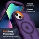 thumbnail image 4 of Funda magnética para iPhone 14 Plus/15 Plus, compatible con MagSafe, diseño de marco ondulado transparente, borde suave, bonita funda protectora transparente mate a prueba de golpes, 4 of 6