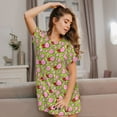 thumbnail image 3 of Naloa Lips blowing bubble gum Print Women Nightgowns,Womens Loungewear,Short Sleeve Sleepwear,Comfy Ladies Nightdress, 3 of 6