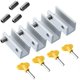 thumbnail image 1 of Cerradura de ventana corrediza JM 4PCS de seguridad ajustable antirrobo con llave, 1 of 4