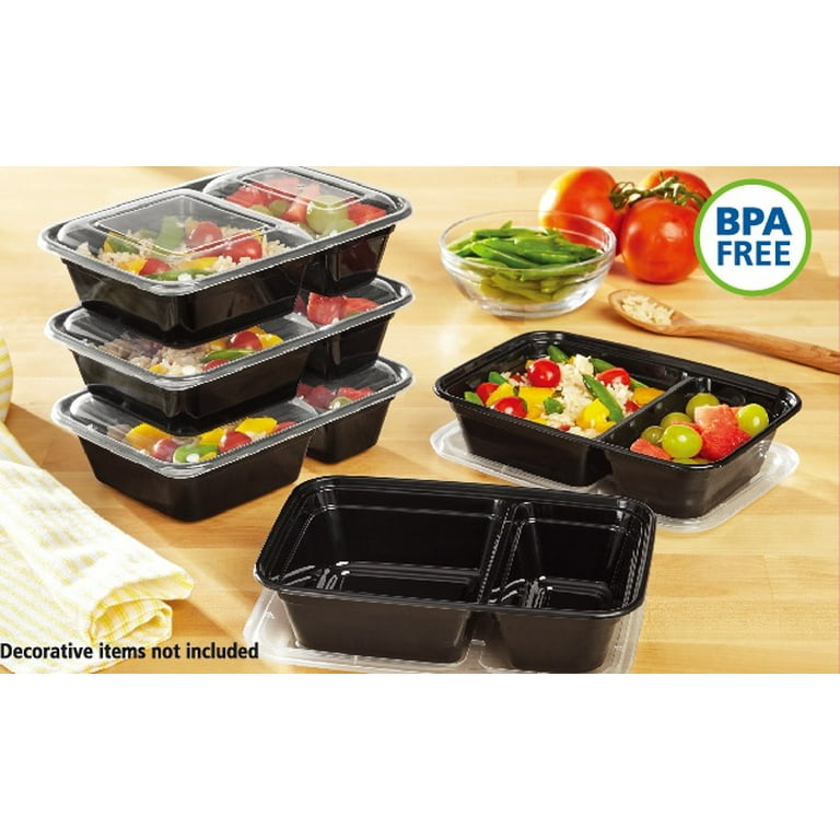Mainstays 10 Piece Food Storage Containers with 2 Compartments