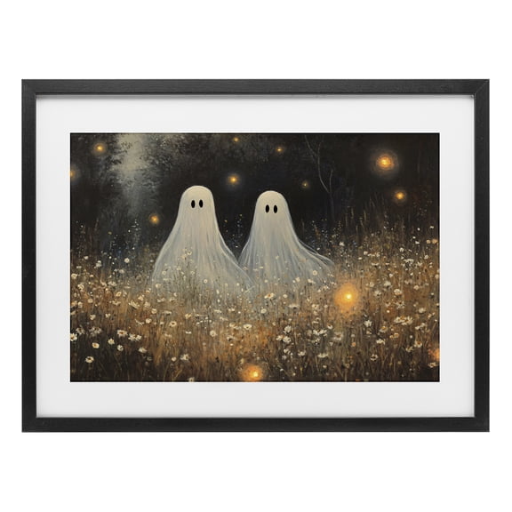 Stupell Industries Rustic Lodge Ethereal Ghost Twins Black Framed Print Under Glass, 20 x 14, by Jacky Ngan