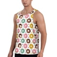 thumbnail image 2 of Xecao Colorful Donuts Men's Tank Top Workout Quick Dry Sleeveless Gym Jogging Muscle Shirts Summer Swim Beach Tops, 2 of 9