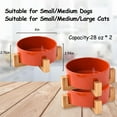 thumbnail image 2 of Petygooing Juego De Cuencos De Cerámica Para Perros Y Gatos Con Soporte - Cuencos Medianos Para Perros Antideslizantes Juego De 2 - 28 Oz/3,6 Tazas - Rojo Óxido, 2 of 5