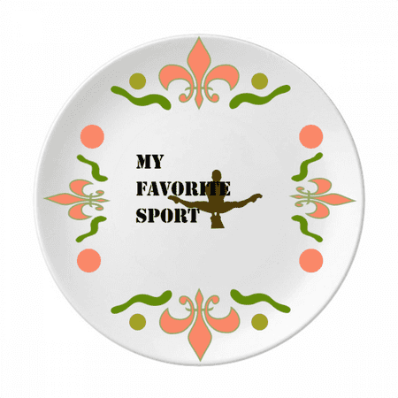 

Like Sports Fitness Balanced Vaulting Horse Flower Ceramics Plate Tableware Dinner Dish