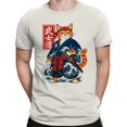 thumbnail image 2 of Smartprints Samurai Cat Bushido Japanese Art Men's T-Shirt Off White, Cotton, 3XL, 2 of 4