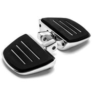 Krator Chrome Mini Board Floorboards Footpegs Compatible with Yamaha FZ-1/1000 2001-2016 (Front Only)