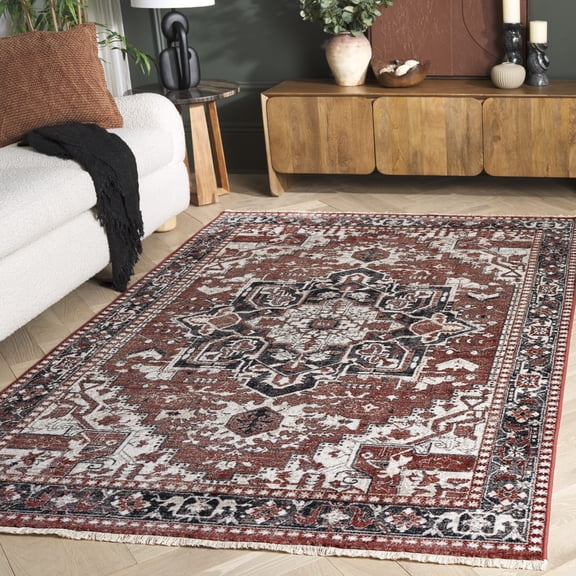 Safavieh Herat Isabel Oriental Area Rug, Rust/Black, 4' x 6'
