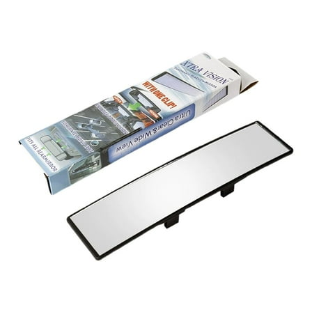Panoramic Clip-On Rearview Mirror,Clip-On Large Rearview Extender for Safer Driving & Parking,Universal Convex Interior Wide Angle Mirror,Universal Wide Angle Rear View Mirro-r for Car/SUV/Truck