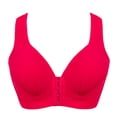 thumbnail image 3 of Sujetador Inalámbrico Transpirable Hebilla Frontal Correa Ancha Ropa Interior Delgada para Mujer Niña, Rojo, 46/105 sidaley AP001203-42, 3 of 7