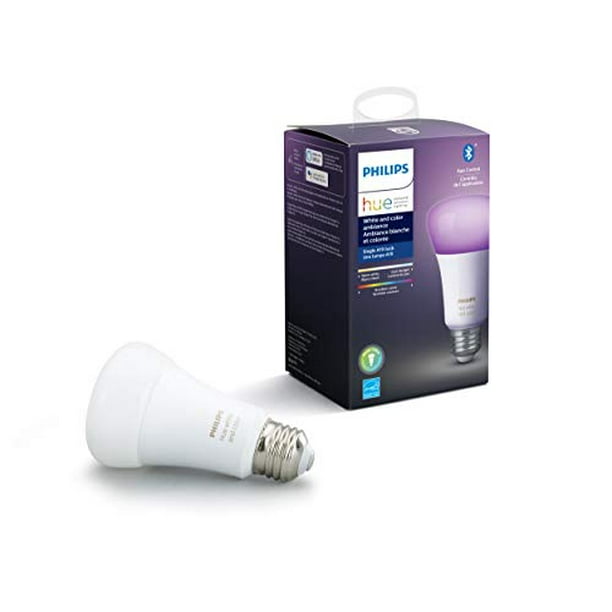 Ampoule à DEL intelligente Bluetooth simple Philips Hue A19, blanc
