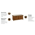 thumbnail image 4 of Homestyles Arts & Crafts Wood Storage Bench in Brown, 4 of 5