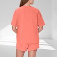 thumbnail image 3 of fatyb Women's Pajama Sets 2 Piece Short Sleeve Casual T-Shirts Sleepwear Shorts Matching Lounge Outfits, 3 of 7