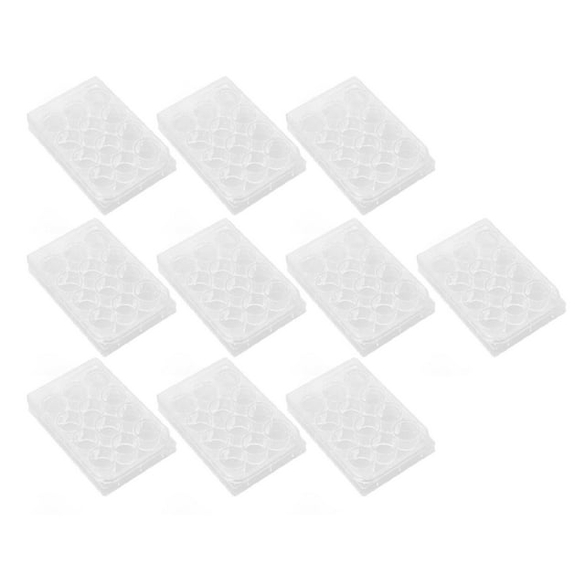 10pcs Flat Bottom Highly Transparent Tissue Culture Plate with Lid, Sturdy Polystyrene Material, Suitable for Laboratory, Biology Room, Experiment, Electronics, Chemistry, Science