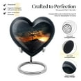 thumbnail image 3 of Heart Shaped Cremation urns for human ashes adult male,Female -Small Urn For Ashes Keepsake - Heart urns for ashes - Urns For Human Ashes Adult Woman - Keepsake Urns For Ashes Small (size 3inch,1pcs), 3 of 5
