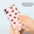 thumbnail image 5 of Pink Strawberry and Flowers Case Compatible with iPhone 12,Aesthetic Art Design TPU Full Cover Shock-proof Case, 5 of 6