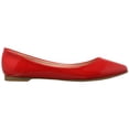 thumbnail image 2 of SOBEYO Women's Ballet Flats Patent Leather Pointed Toe Slip On Closed Toe Red Glossy Size 10, 2 of 7