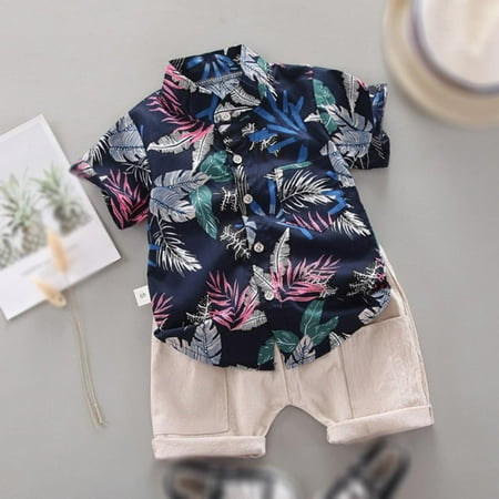 

Summark Toddler Baby Boy Clothes Shirt Tops Shorts Set Little Boy Summer Outfits Baby Boy s Clothing