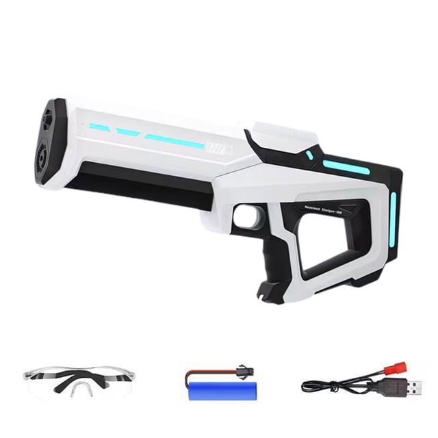 Eky Electric Water Blaster for Adults Kids,Long Range Powerful Automatic Squirter,Rechargeable Auto Water Absorption & High-Speed Squirt 32Ft Water Blaster,Outdoor Game Beach Pool Water Toy