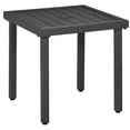 thumbnail image 4 of Table Basse en Rotin Gris avec Cadre en Acier, Table de Patio Extérieure de 20,1 Po, 4 of 8