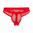 thumbnail image 5 of SGFCWSX Men's Sheer Mesh Briefs** Red L, 5 of 7