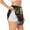 White, variant on bass Printed 2 in 1 Women's Workout Shorts for Athletic Gym Running Shorts with Phone Pockets-Large