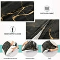 thumbnail image 3 of Luxury Black Gold Marble Plush Pillow Cases Body Size Ultra Soft Warm Pillowcases with Zipper 20"x54", 3 of 9
