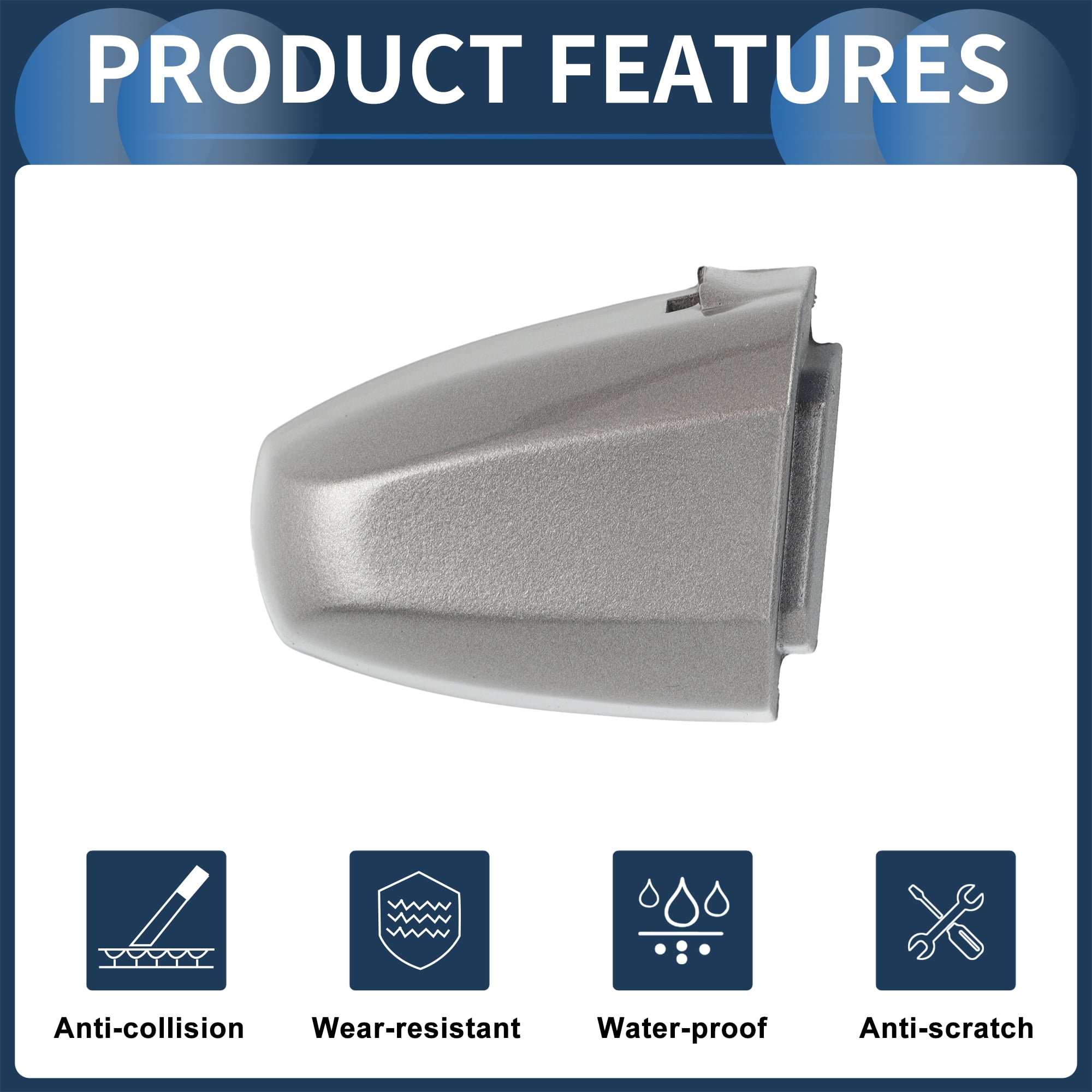 Unique Bargains Durable ABS Car Door Handle Cover Silver Tone for BMW X1 X2 X5 F15 X6 F16