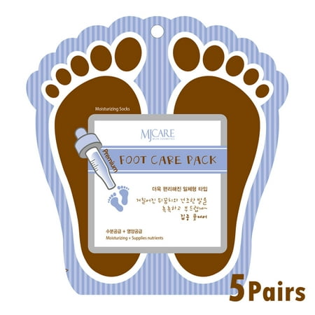 5 Pairs Korean Beauty Cosmetics Premium Foot Care Pack Moisturizing Socks for Moisturizing and (Best Korean Cosmetic Brands)