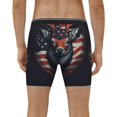 thumbnail image 2 of Men's Boxer Briefs, Modern USA Deer Head Soft and Breathable Mens Underwear Boxer Briefs With Widen Waist, 2 of 5