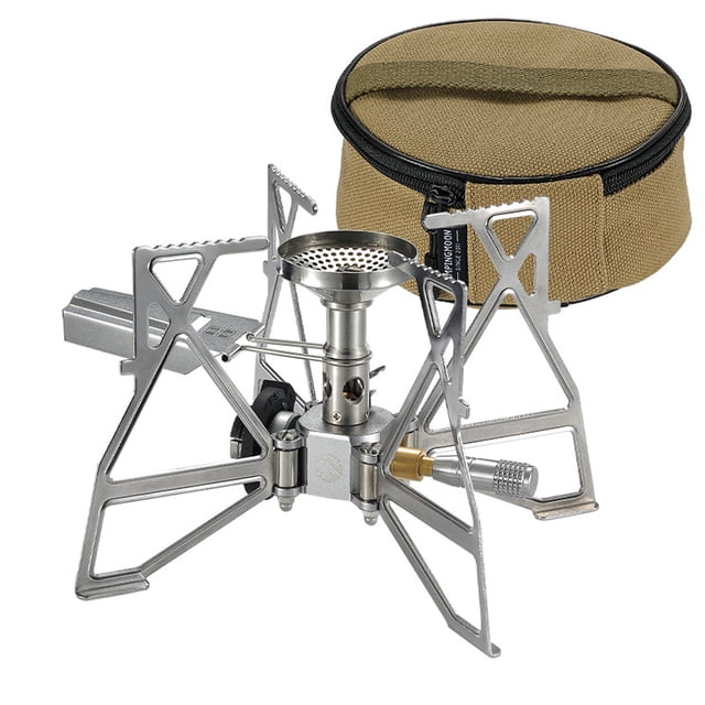TFixol Réchaud de Camping Portable Coupe-Vent avec Allumage Électronique, Réchaud de Cuisson Extérieur Haute Efficacité 3,3 kW pour BBQ, Randonnée et Pique-Niques