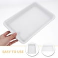 thumbnail image 6 of CIMAXIC 6Pcs Plastic Plant Trays for Potted Plants White Rectangular Saucer Drain Tray, 6 of 8