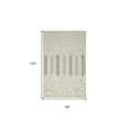 thumbnail image 4 of HomeRoots Ivory Taupe And Tan Wool Geometric Tufted Handmade Stain Resistant Area Rug, 4 of 10